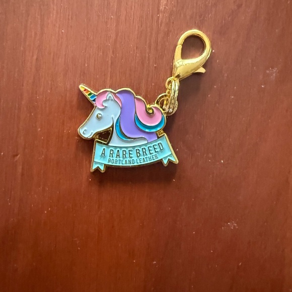 Portland Leather Handbags - Portland Leather Unicorn Bag Charm - Gold and Pastel